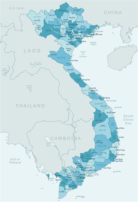 Vietnam map: locations and geography of different .